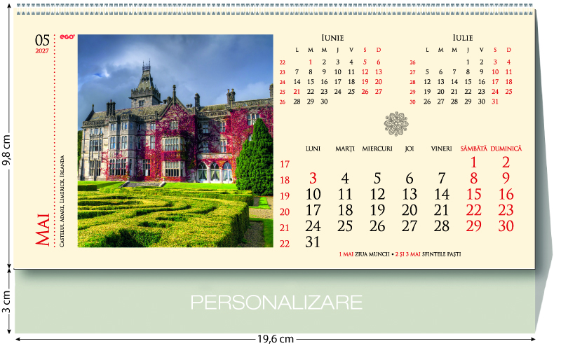 CASTELE calendar de birou 2027 - imagine 3